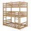 Lit superposé simple en bois d'hévéa avec échelles-105895297