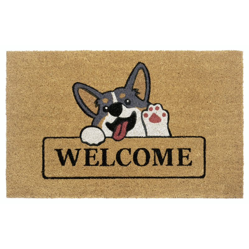 Welcome & Dog Door Mat