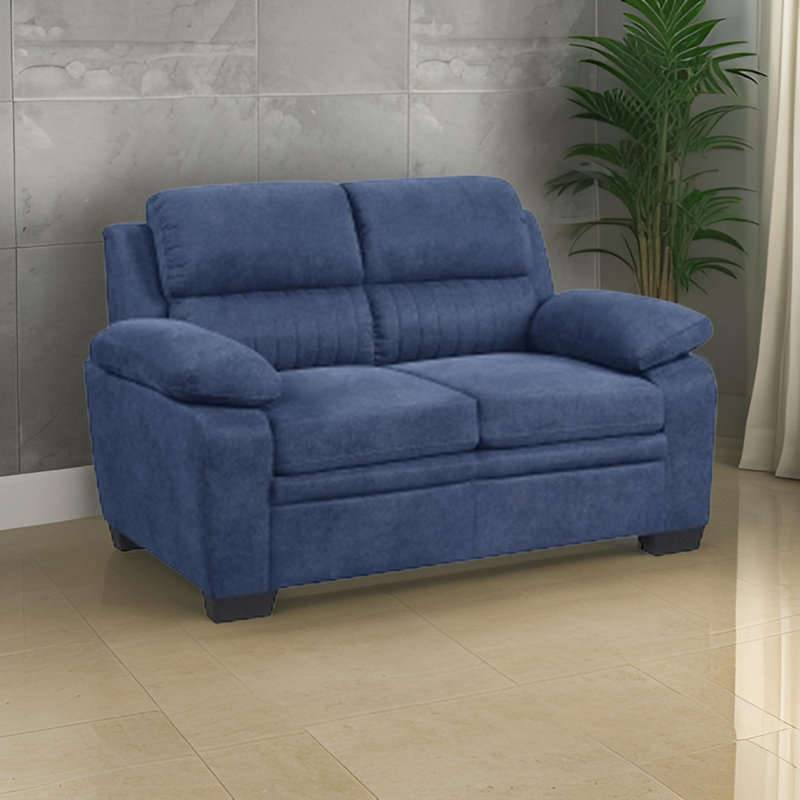 Mellitz 58'' Upholstered Pillow Top Arm Loveseat, Blue ,  35" H x 58" W x 35.5" D