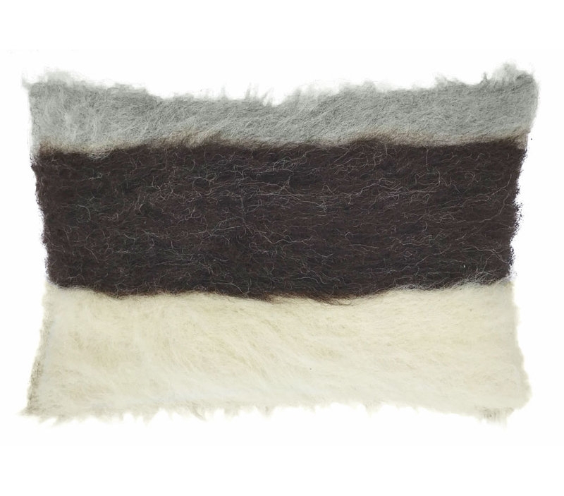  Coussin décoratif rectangulaire recyclé en laine recyclée de L 28 po pour l'intérieur