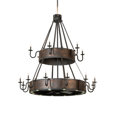 74" Wide Costello 18 Light Two Tier Chandel-Air