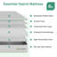 Matelas hybride en mousse viscoélastique de refroidissement moyenne de 6 po Novilla, certifié CertiPUR-US, certifié OEKO-TEX-699641447-689730773