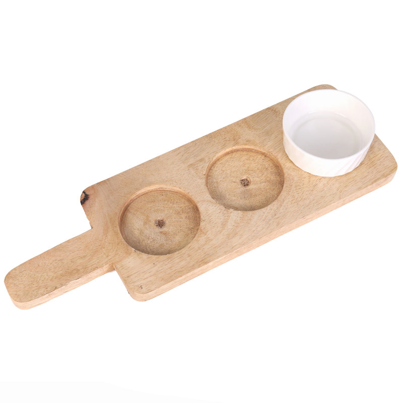 Union Rustic Annie-Jane Wood Divided Serving Dish