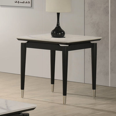 Table de bout de style contemporain en bois fritté 1 pièce