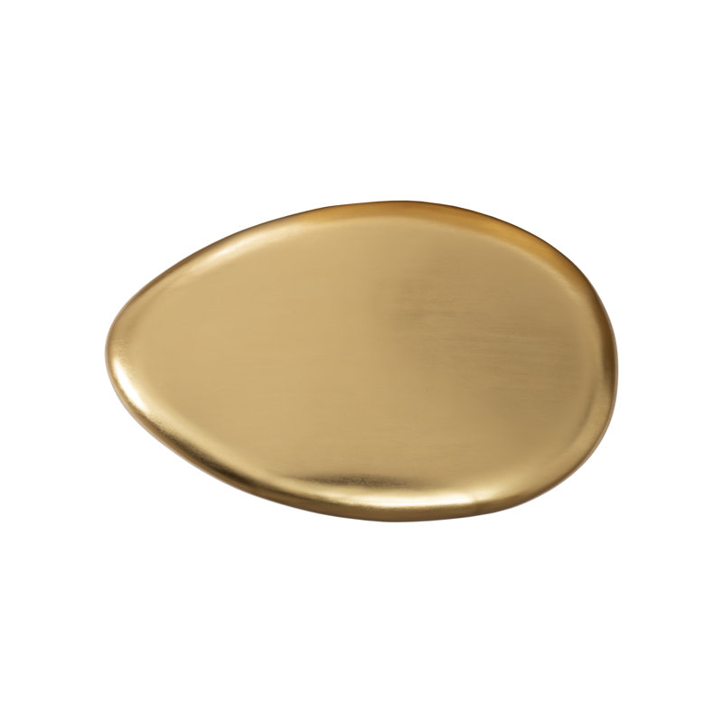 Table basse River Stone, H 16 po x L 54 po x l 34 po, Feuille d'or