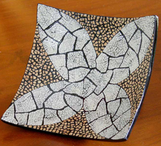 Plaque décorative Hofmann coquille d'œuf en mosaïque