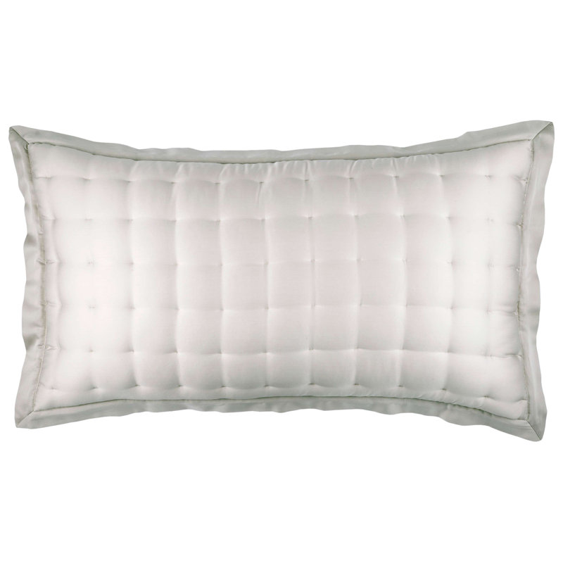 Silken Solid Puff Sham, Gray, King