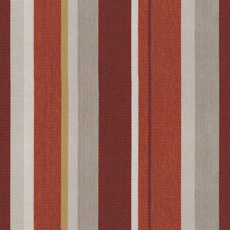 Striped Brick and Beige Olefin Lumbar Outdoor Pillows, Set of 2
