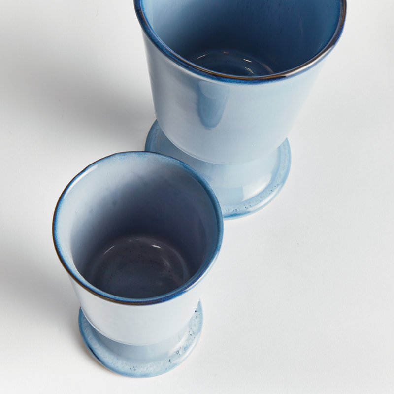 KELCY FOOTED CACHEPOTS, Blue