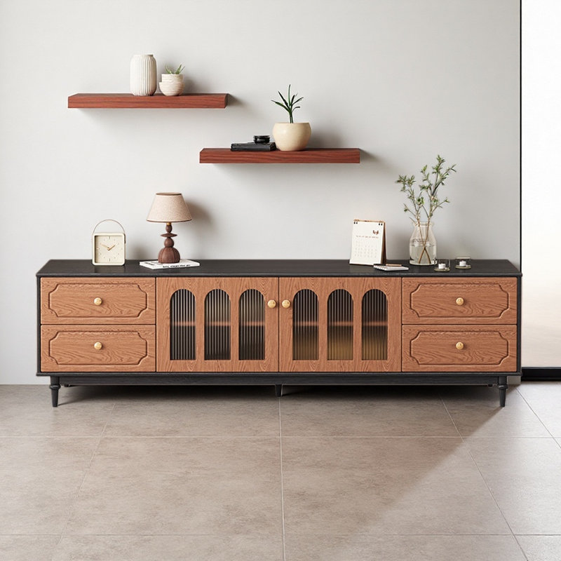 Meuble télé brun français rétro