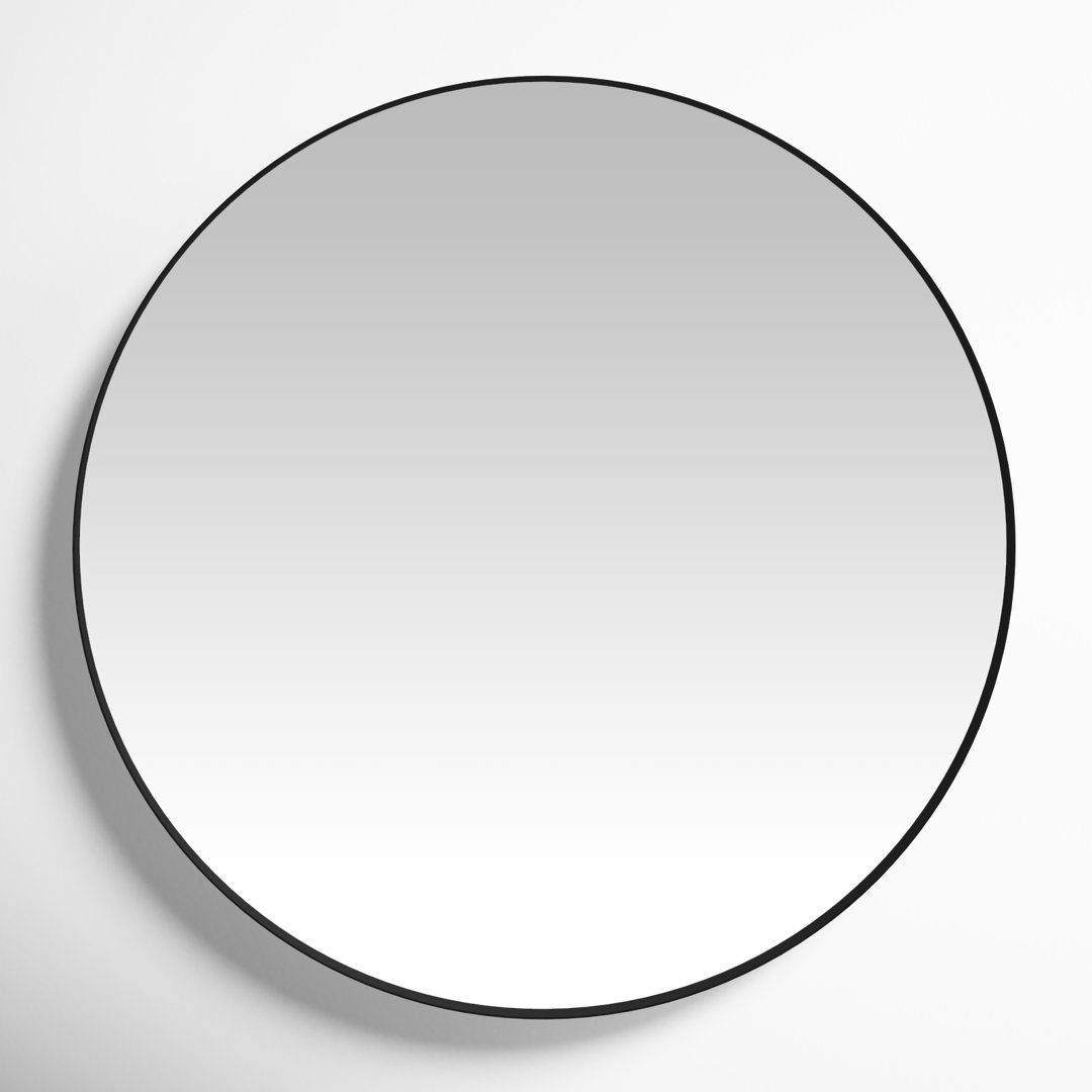 Lansing Stainless Steel Round Mirror AllModern 