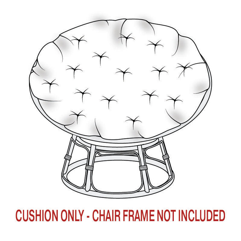 Continuous Sunbrella Outdoor 4'' Papasan Seat Cushion, Light Blue