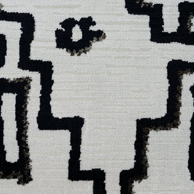 Venturo Geometric Cut Velvet Upholstery Fabric