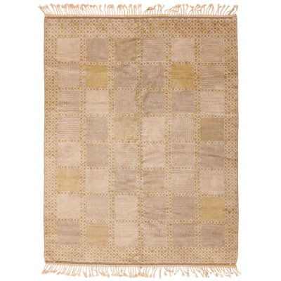 Scandinavian One-of-a-Kind Rectangle 6'6" x 8'3" 1950s Rectangle Area Rug in