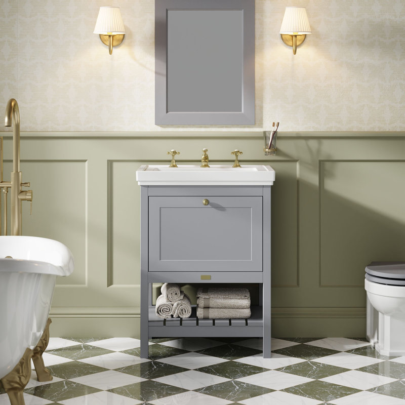 Hartleigh Bathroom Vanity, Plummett Grey, 60cm W