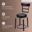 Tabouret de comptoir pivotant en bois massif 24,38 po