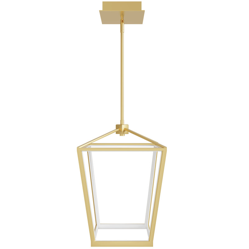 Lollar 1 - Light LED Lantern Pendant, Gold, 20" H x 13" W x 13" D
