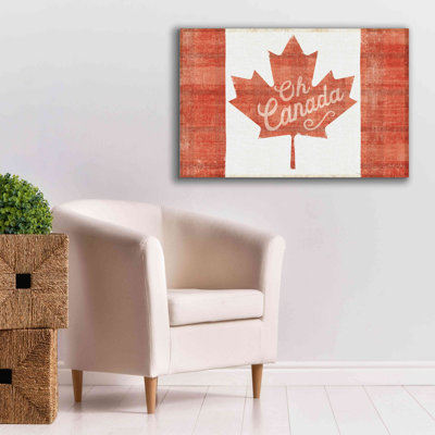 'Oh Canada Flag' by Sue Schlabach, Giclee Canvas Wall Art