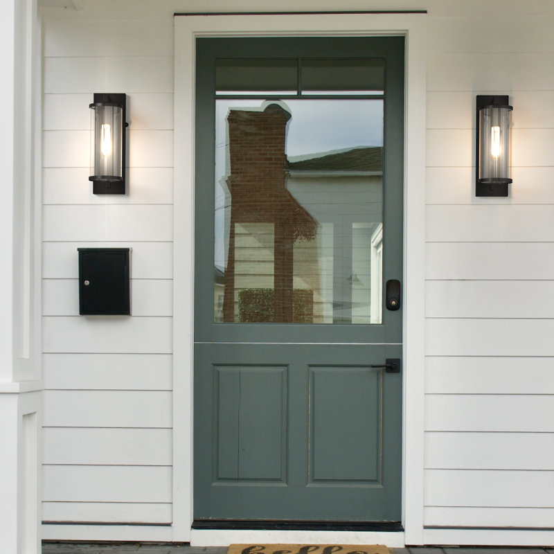 Duluth Plug & Play 1-Light Outdoor Wall Light in Transitional and Modern Style-11.24 Inches Tall and 5.2 Inches Wide