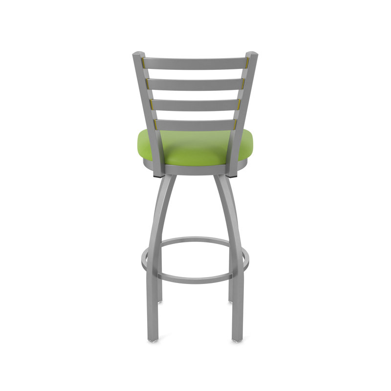 Jackie Swivel Stool, Stainless, Vinyl-Canter Kiwi Green, Bar Stool (30" Seat Height)