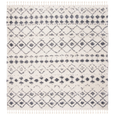 Triplett Fringe Shag Performance Geometric Rug