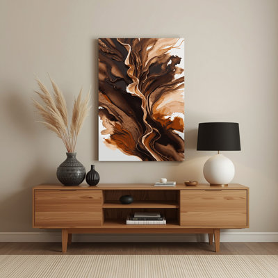 Aquarelle abstraite, art mural en métal noir 35