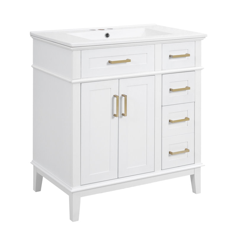 Ensemble de meuble-lavabo simple 30 po, Blanc