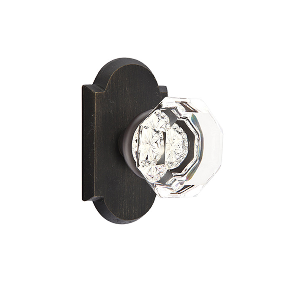 Emtek Passage Knobset w/ Sandcast #1 Rosette and Old Town Knob Emtek