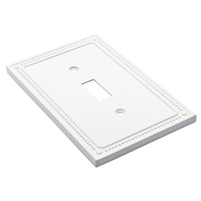Classic Beaded 1-Gang Toggle Light Switch Wall Plate