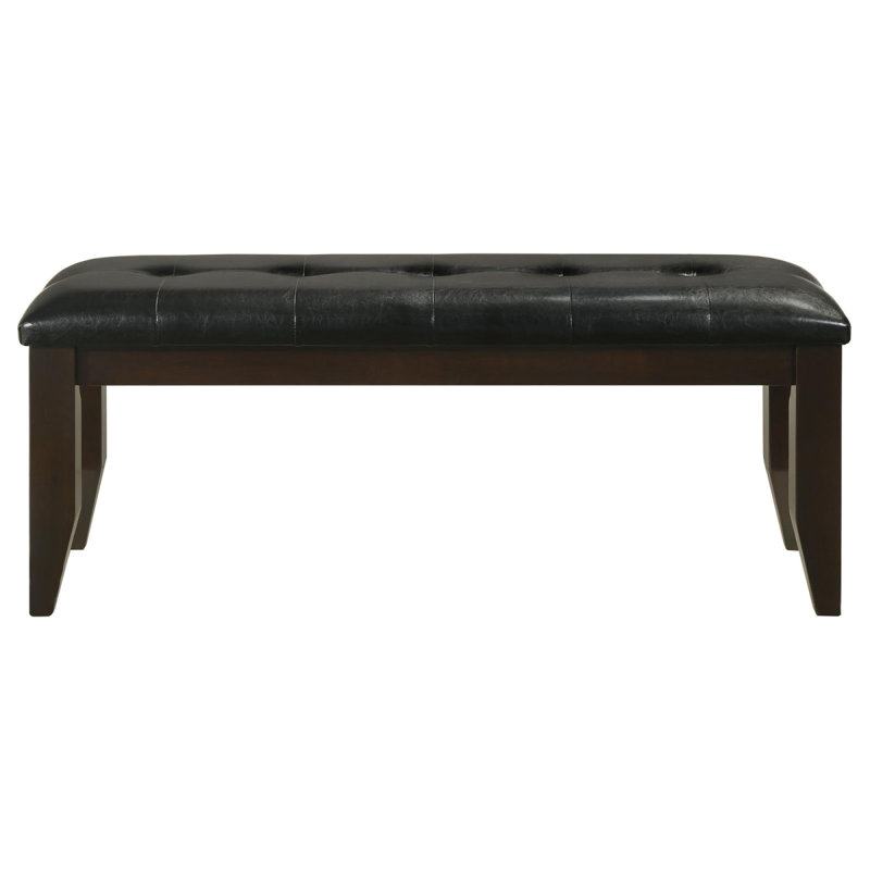 Cappuccino And Black Upholestered Dining Bench