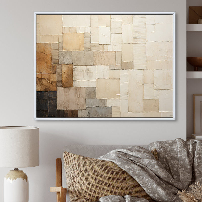 Prairies Simplicity Of The Plains I, H 24 po x l 32 po x P 1 po, Cadre flottant blanc