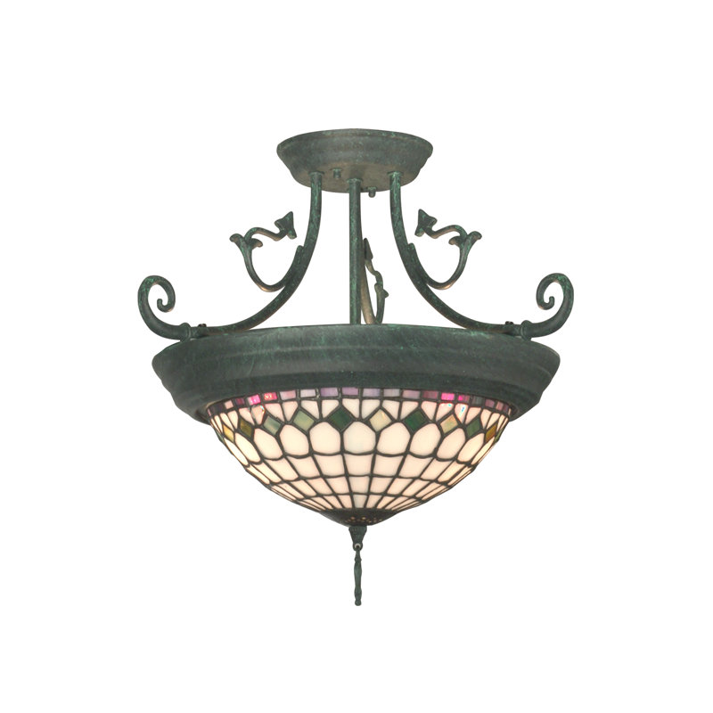 Glass Semi Flush Mount