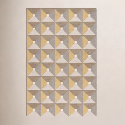 Gilderoy Gold Gray Hand-Tufted Wool Rug