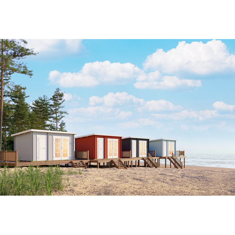Lasita Belmont 1 - 12.5 x 8.5 Ft. 2-Room Summerhouse With Plexi Glazing (28mm), Belmont 1 Swedish Red