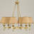 6-Light Dimmable Traditional Chandelier with Scalloped Fabric Shades, Adjustable Height for Dining Room & Kitchen Island (Set of 2)