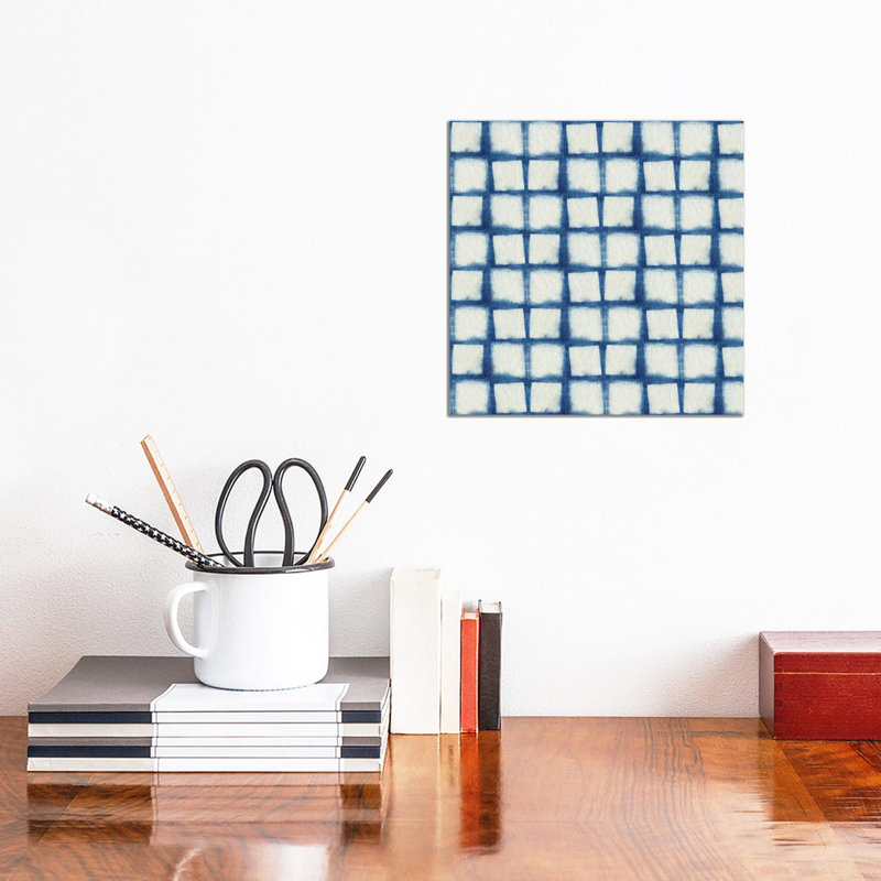 Blue Shibori IV by Nancy Green - Wrapped Canvas Painting, 30.48cm H x 30.48cm W x 1.91cm D