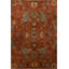 Tapis décoratif moderne multicolore à motif floral orange-464899472