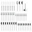 New Wave 64 Piece Flatware Set, Service for 12