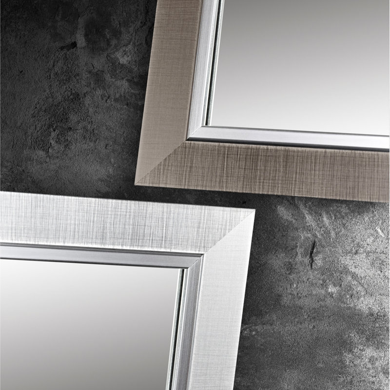 Dehoyos Flat Wall Mirror, Silver, 139cm H x 49cm W