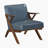 Granby 26.5" Mid-Century Modern Accent Chair - Easy-Care Faux Leather Upholstery, Durable Solid Rubberwood Frame-54229801-51441074