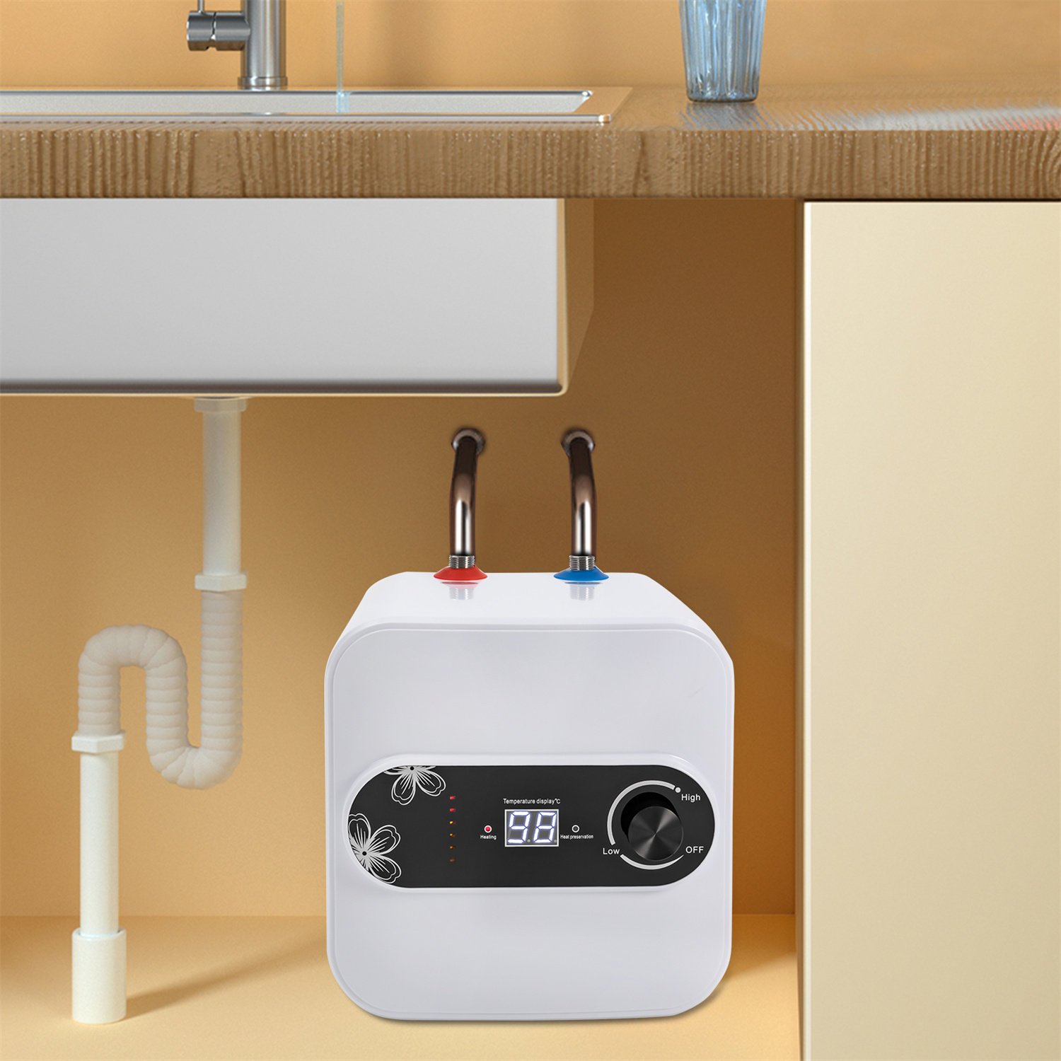 Under Sink Water 1500 Watt Tankless Water Heater Calentador De