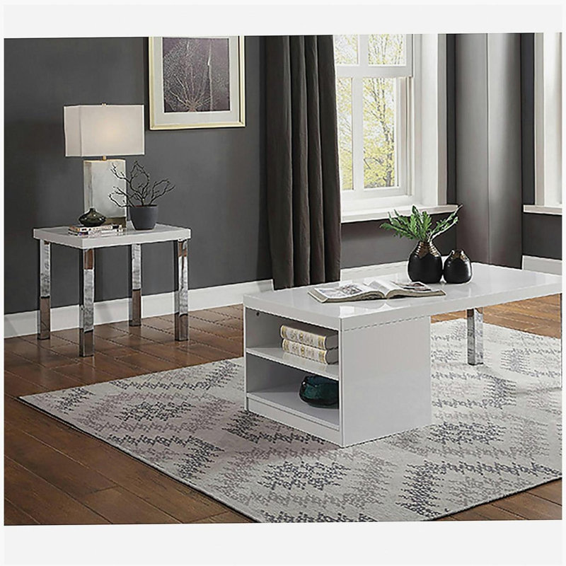 White High Gloss and Coffee Table