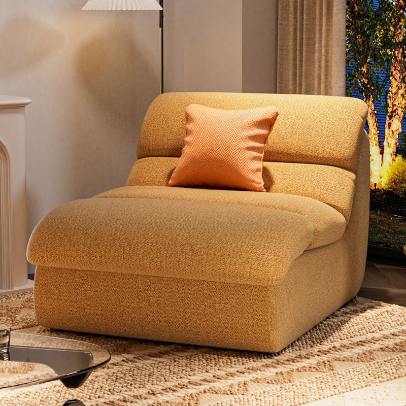 Chaise d'appoint rembourrée, Gingembre gingembre
