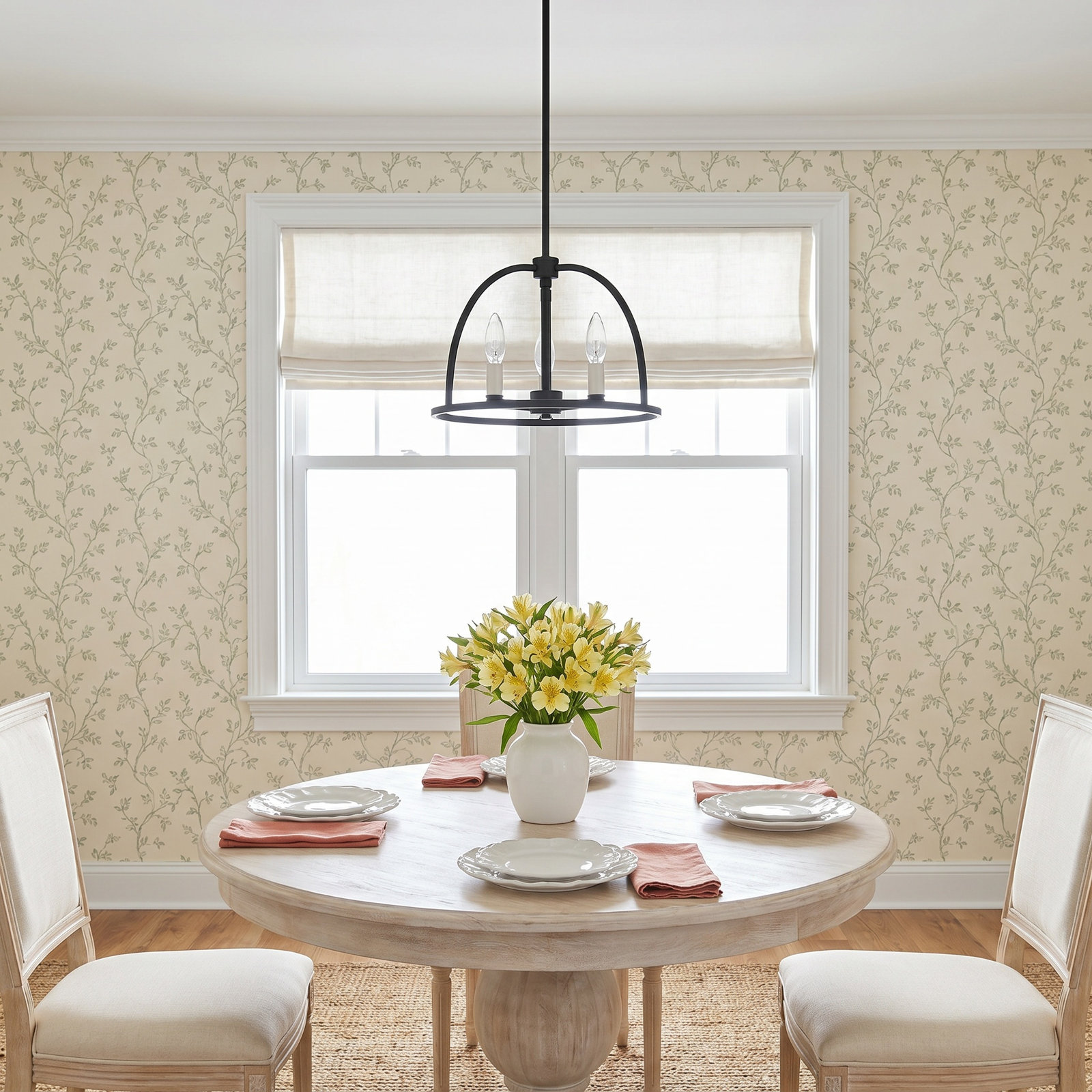Addis 3-Light Chandelier, Black