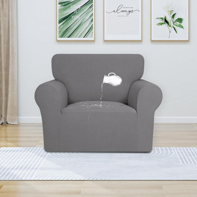 100% Dual Waterproof Couch Cover Slipcovers For Couches And Sofas - Stretch Non Slip Fleece Sofa Covers Washable, Leakproof Furniture Protector For Kids, Pets, Dog (Chair, )
