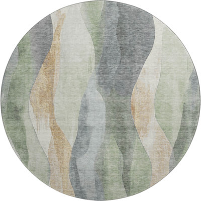 Premium Machine Washable Prado AMF1989 Waves Rug