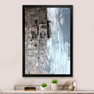 Champs de couleurs dans les tons de gris et de brun II - Peinture sur toile