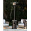 Chauffe-terrasse avec table à DEL avec système d'allumage électronique de 48 000 BTU avec roues - Acier inoxydable-100847395