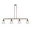 Luminaire suspendu linéaire à 4 lumières pour îlot de cuisine Montes-32986356-32986365-32986357