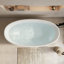Baignoire autoportante 71 po × 35 po en résine de pierre, surface solide